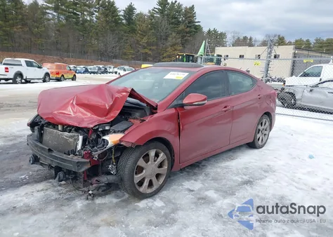 2012 Hyundai Elantra Limited (Ulsan Plant) из США, поврежденный, VIN KMHDH4AE5CU343603